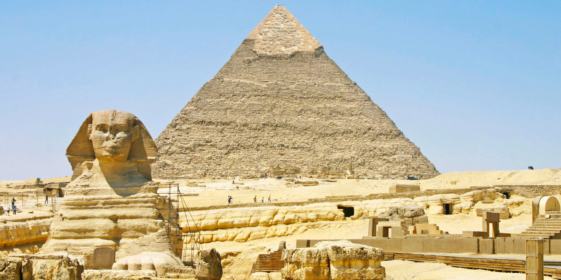 пирамида хефрена и сфинкс