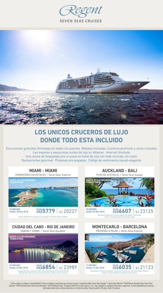 Crucero Regent Seven Seas